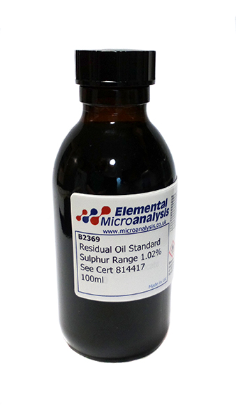 DISCONTINUED

Residual Oil Standard Sulphur Range 1.02%      See Cert 814417      100ml

Petroleum Distillates N.O.S 3 UN1268